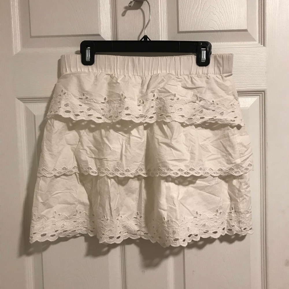 J Crew Layered Women’s White Skirt